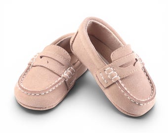 Baby Boy Leather Loafers: Christening, Baptism, 1st Birthday