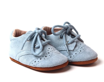 Botas de cuero con cordones azules para bebés niños pequeños, zapatos de bautizo azules, zapatos de boda para bebés niños, primeros pasos, zapatos de bautizo para niños