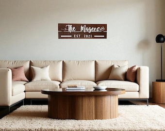 Personalized Family Name Wood Sign | Housewarming Gift