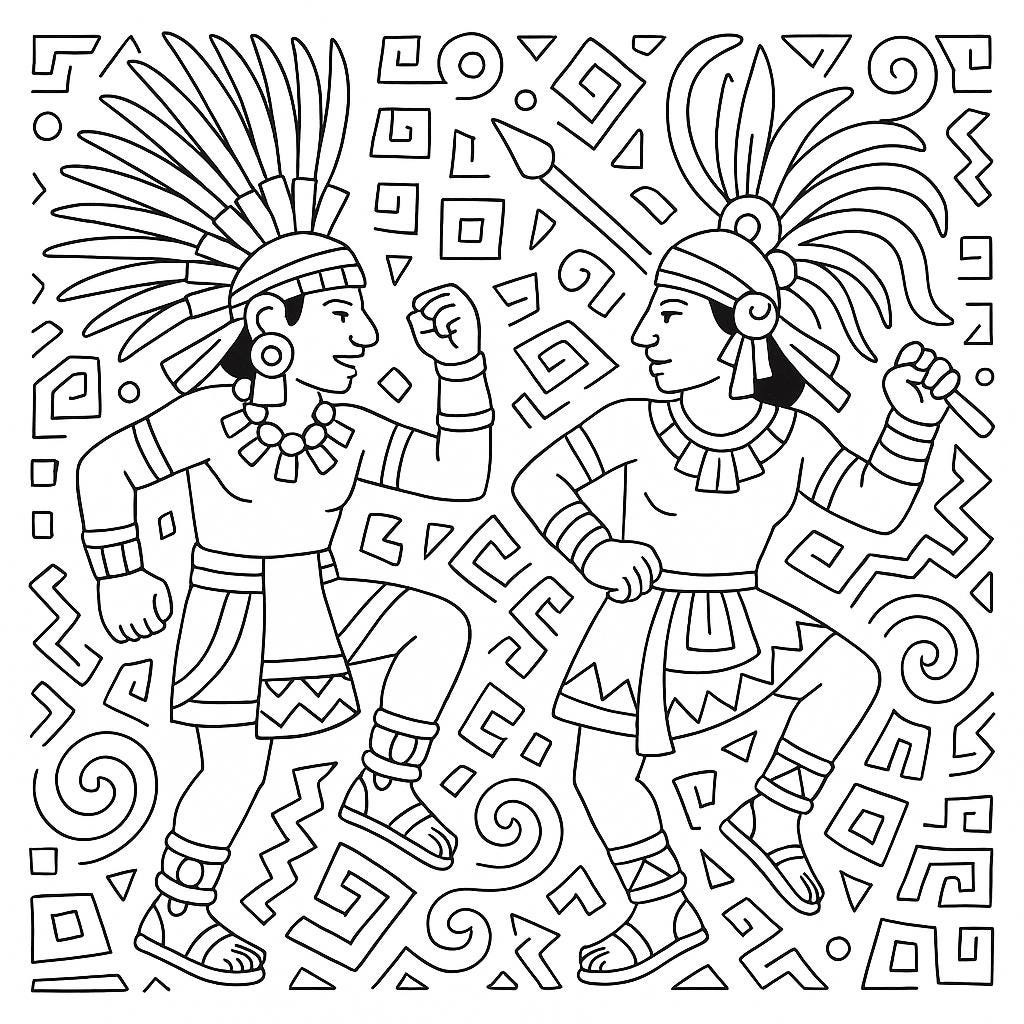 Aztec Mythology Coloring Book | Calming Ancient Legends Art | Stress ...