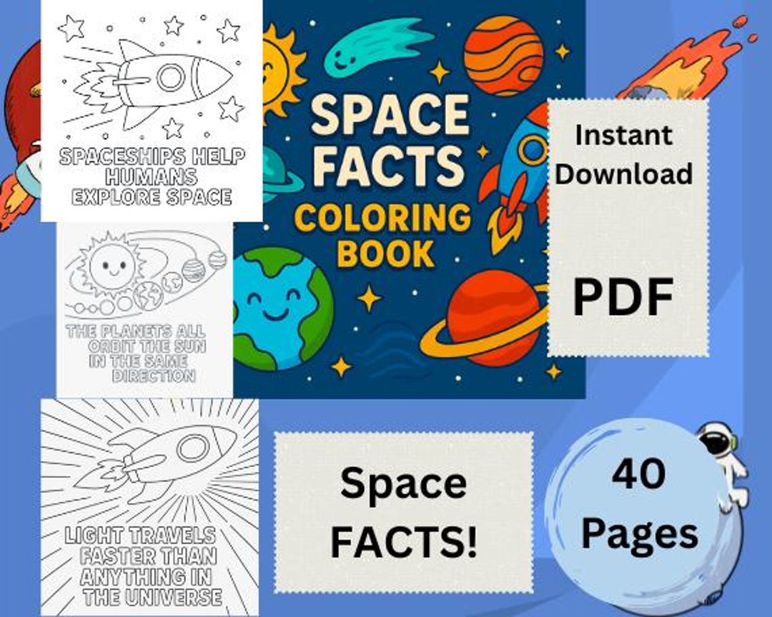 Kids Space Coloring Book | Fun Facts, Solar System Activity (PDF ...
