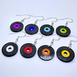 Retro Vinyl Record Earrings | The Upside | Hypoallergenic Sterling Silver Lightweight Charm Earrings