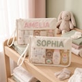 Personalised Baby Pouch Bag,Custom Diaper Organizer, Name Clear Pouch,Baby Organizer Pouch,Nursery Organizer, Newborn Arrival Gift,
