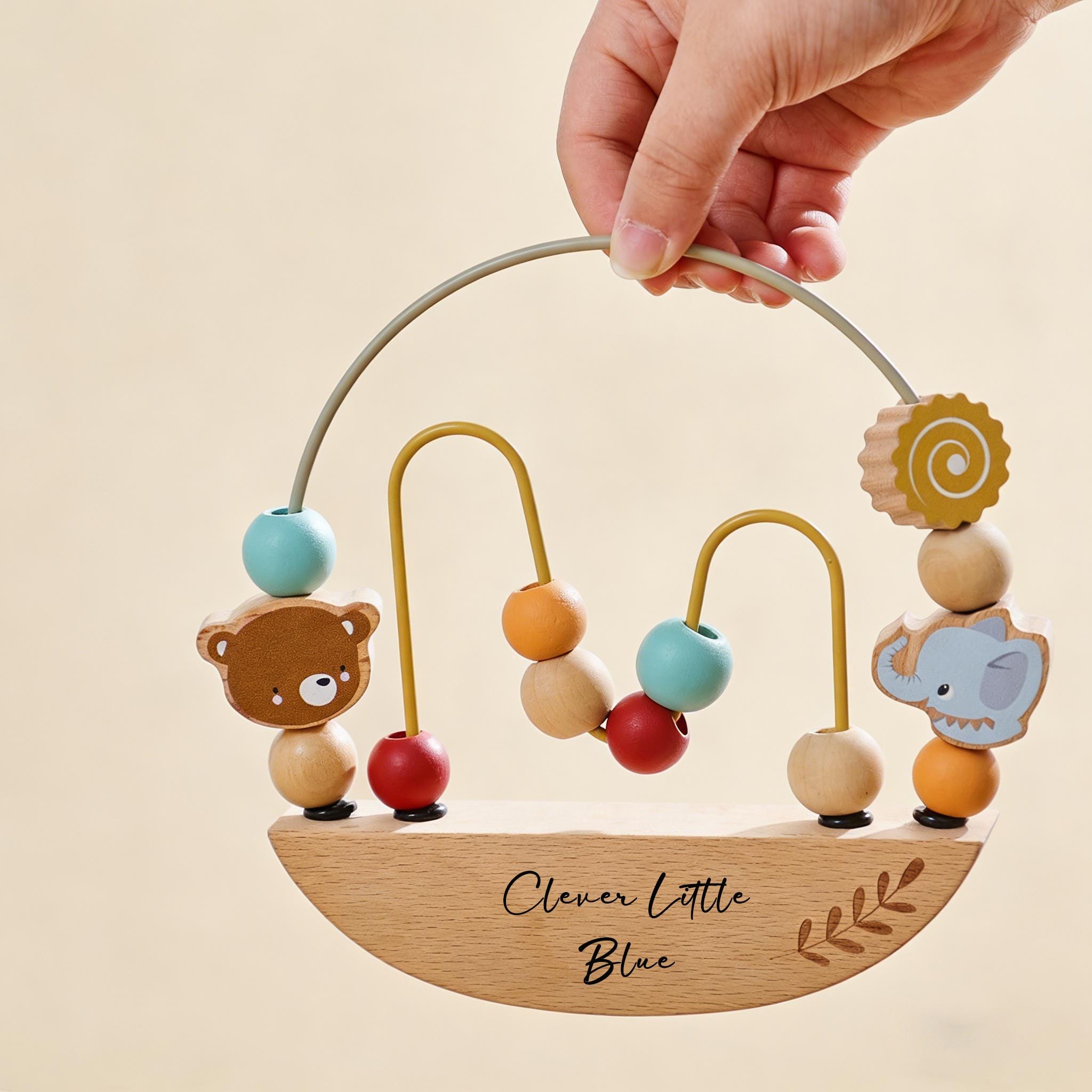 Bead Maze En Bois – Circuit De Perles Éducatif Pour Motricité Fine Et Reconnaissance Des Couleurs