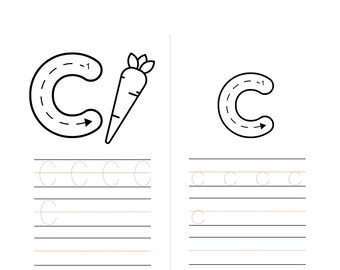 A-T Tracing Prints For Kids