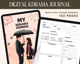 Kdrama Digital Journal: Episodentracker & Serienrezension (Printable PDF Download)