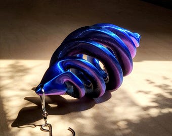 Midnight Flux Wind Spinner 9” – Deep Blue & Violet Kinetic Garden Decor