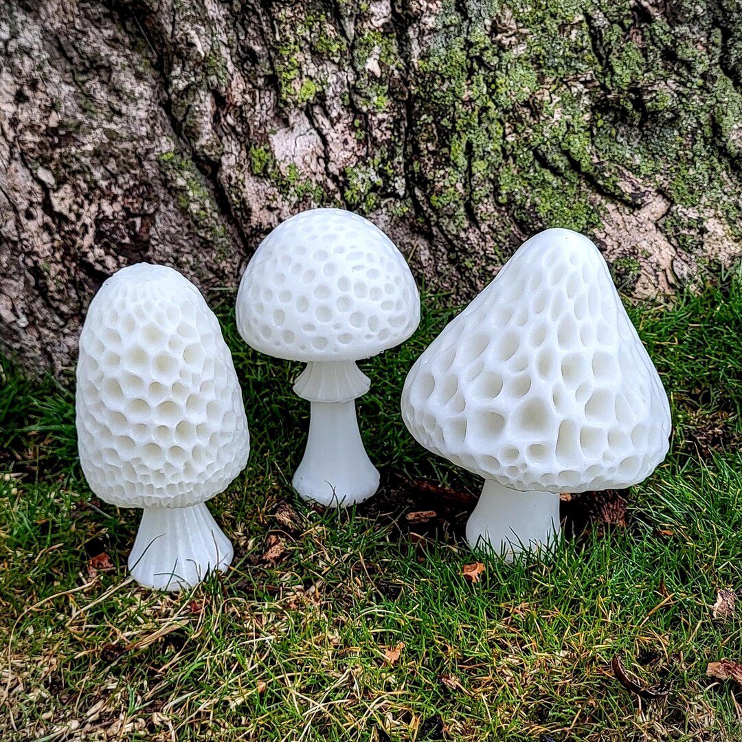 Blue Glow Mushroom Set — Fairy Garden Decor - Etsy