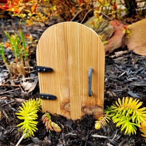 Miniature Fairy Door – Rustic Garden Décor – Handcrafted 1 of 1 in Cedar