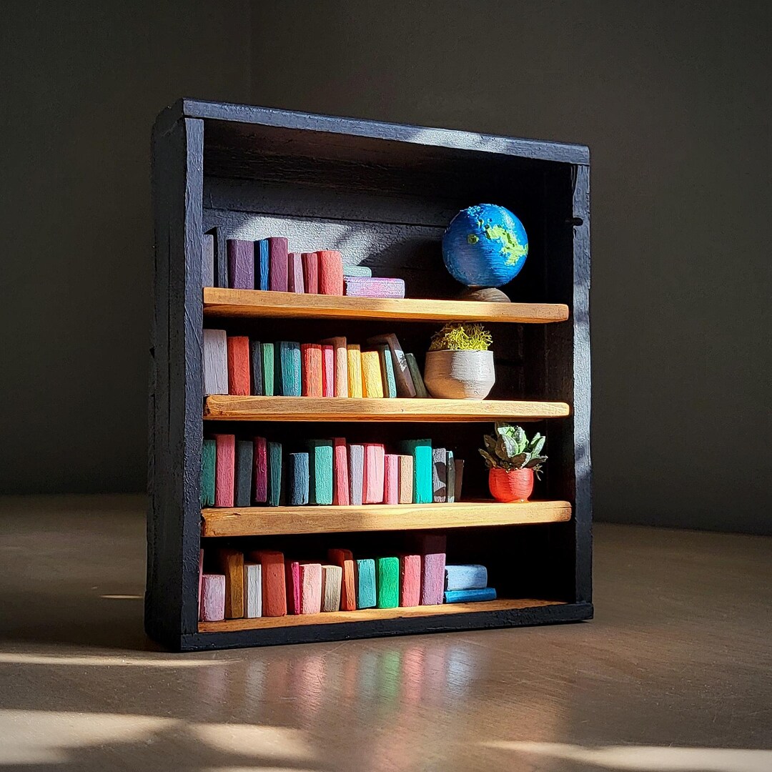 Handmade Mini Wooden Bookcase | Reclaimed Wood Display Shelf | One-of-a ...