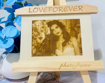 Custom Engraved Wood Photo, Custom Laser Engraving, Personalized Gift for Her, Anniversary Gifts, Wedding Gift, Home Decor, Desk Decor
