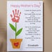 Mothers Day Hantprint Art Flower Poem | Happy Mother’s Day DIY Craft ...