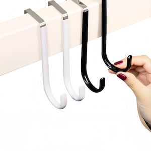 Modern minimalistisk design svartvit dörrhängare i metall, 2 st/5 st hängkrokar, dörrkrok för heminredning