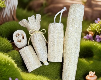Natural Loofah Slices Set: Zero Waste Sponge, Pet Toy & Craft Supply