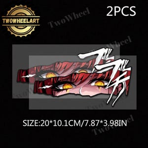 Custom 2D Anime Girl Car Sticker – Reflective Waifu Decal for Laptop, Motorcycle, JDM Bumper, Eye-Catching Fanart Style MAKE DIY