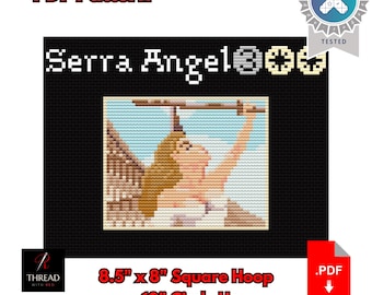 Serra Angel | Magic The Gathering | 10 Inch Hoop | Beginner Cross Stitch | PDF Pattern