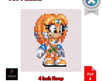 Tikal The Echidna | Sonic the Hedgehog Cross Stitch Pattern | Cute | Small | 4 Inch Hoop | Beginner Cross Stitch | PDF Pattern |