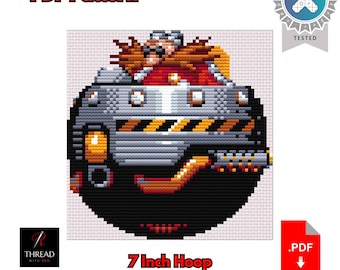 The Eggmobile Cross Stitch Pattern | Cute | Large | 7 Inch Hoop | Beginner Cross Stitch | PDF Pattern |