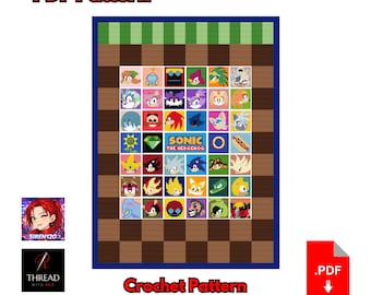 Sonic the Hedgehog Blanket | Crochet Pattern (PDF)
