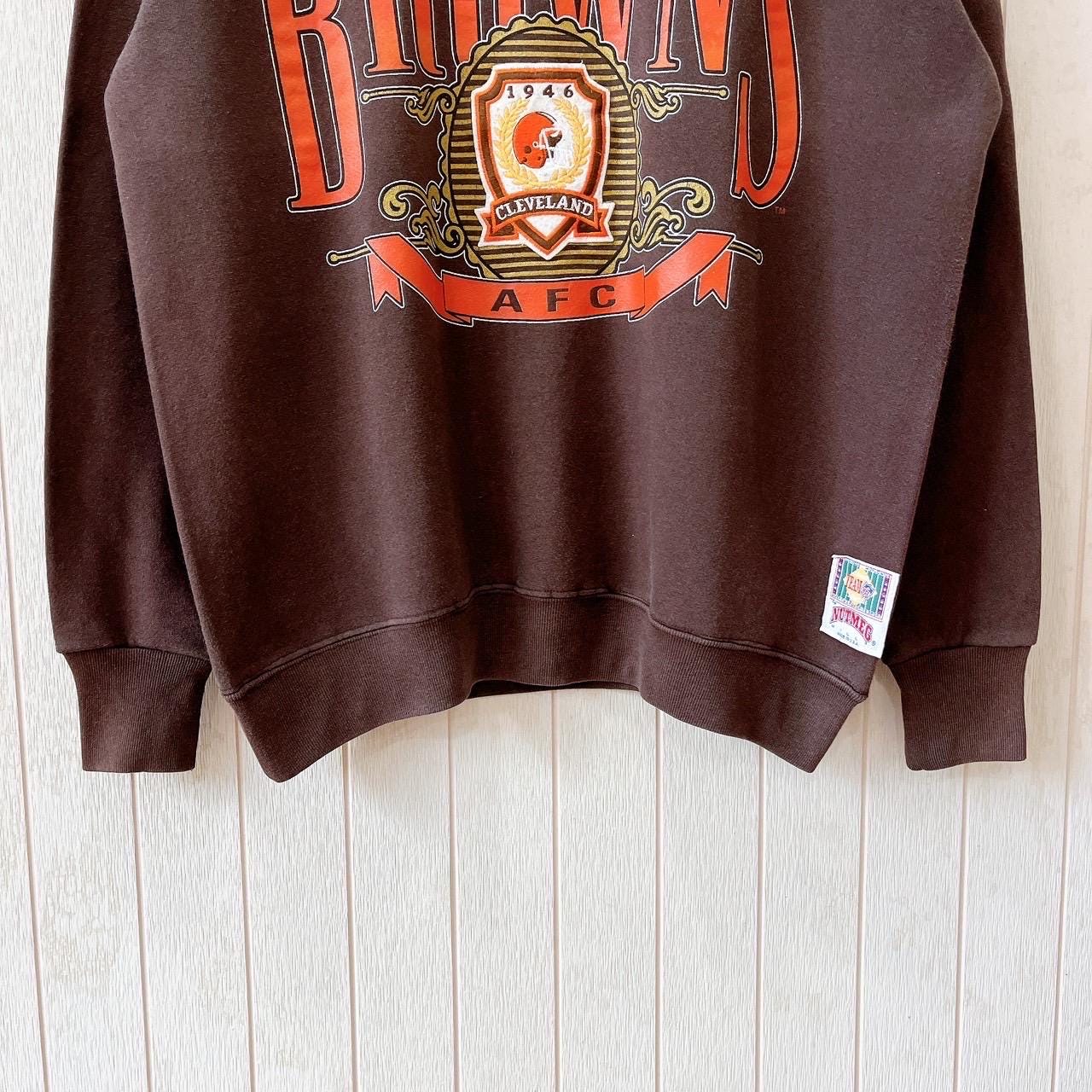 Vintage 1990s Cleveland Browns NFL Sweatshirt/ Nutmeg Mills USA