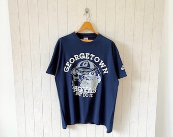 90年代ヴィンテージ ナイキ ジョージタウン大学ホヤス Tシャツ、NCAA