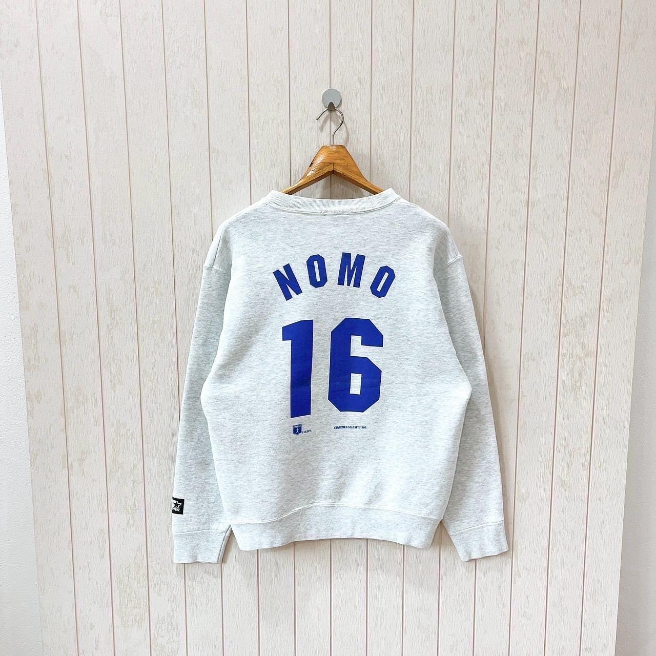 Vintage 90s LA Dodgers Sweatshirt: Nomo #16 Starter MLB - Size M