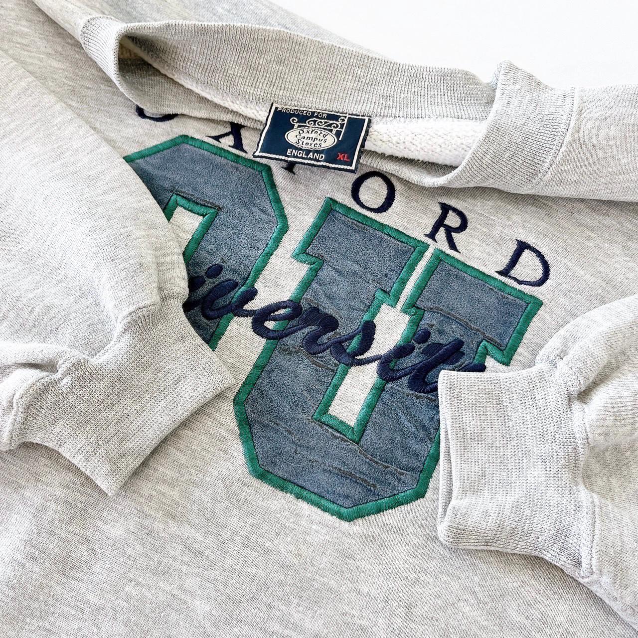 Vintage 90s University of Oxford Sweatshirt - Gray XL - Etsy