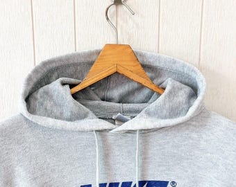 Vintage 1990s Nike Japan Hoodie/ Gray Pullover Sweatshirt/ Size L