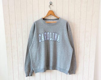 Vintage North Carolina Sweatshirt XL - 00s Gray Spellout