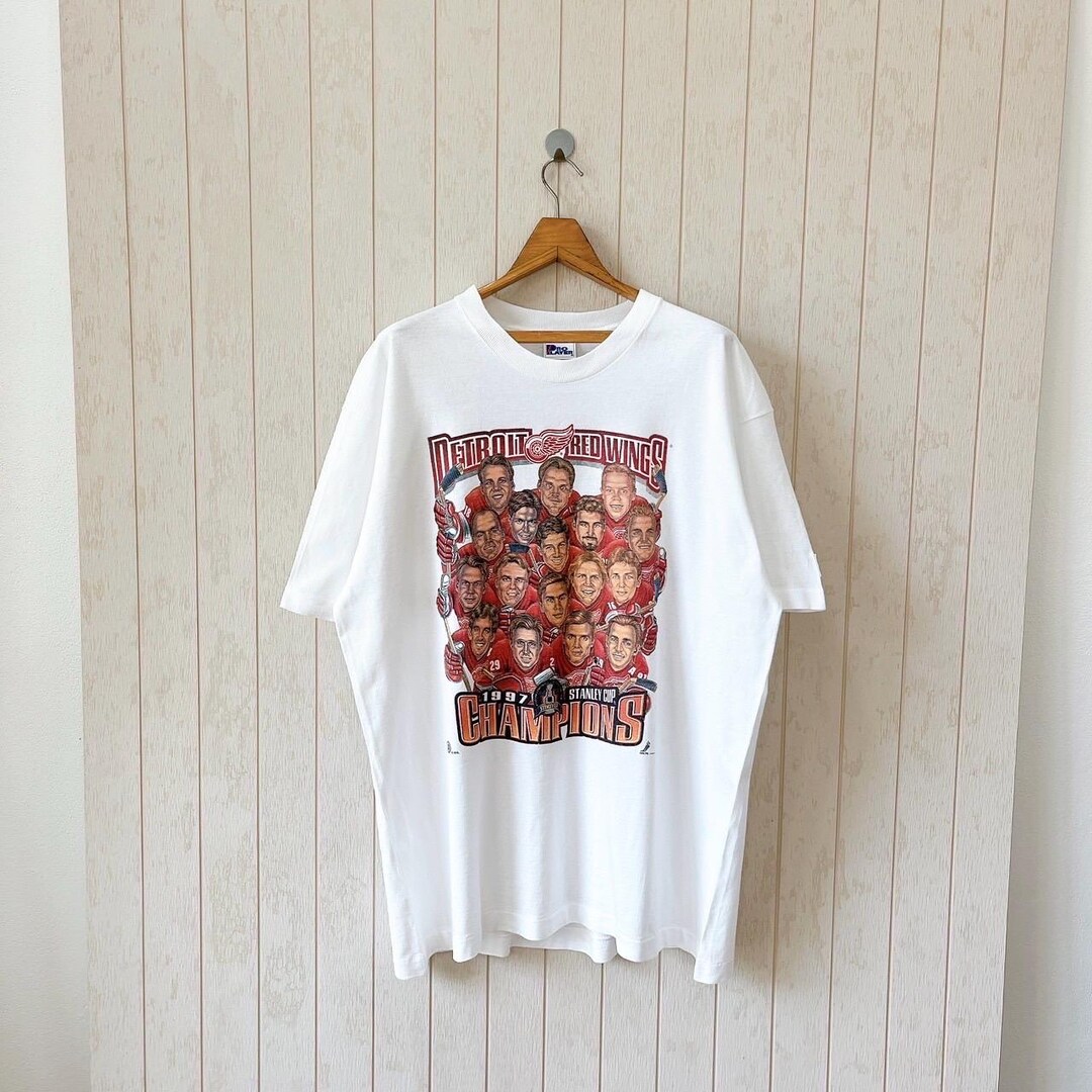 Vintage 90s Detroit Red Wings Caricature T-shirt - 1997 NHL