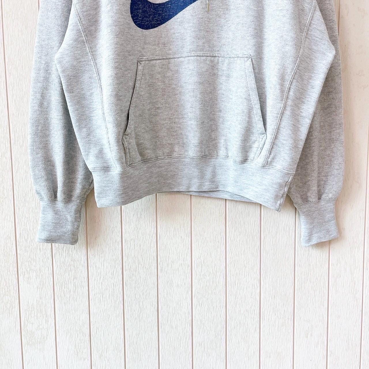 Vintage 1990s Nike Japan Hoodie/ Gray Pullover Sweatshirt/ Size L