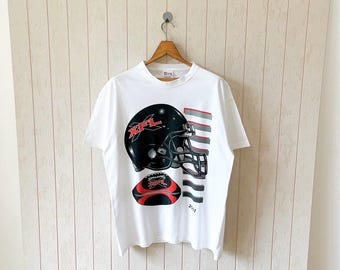 Camiseta vintage de la gira de fútbol de la XFL 2001 - Hanes, talla L