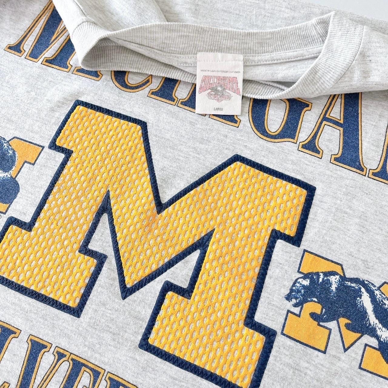 90年代ヴィンテージ ミシガン大学ウルヴァリンズTシャツ：カレッジ
