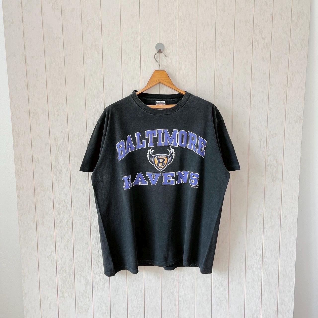 1996　the ravens Tシャツ Vintage Baltimore Ravens T-Shirt 1996 NFL Large Lightning