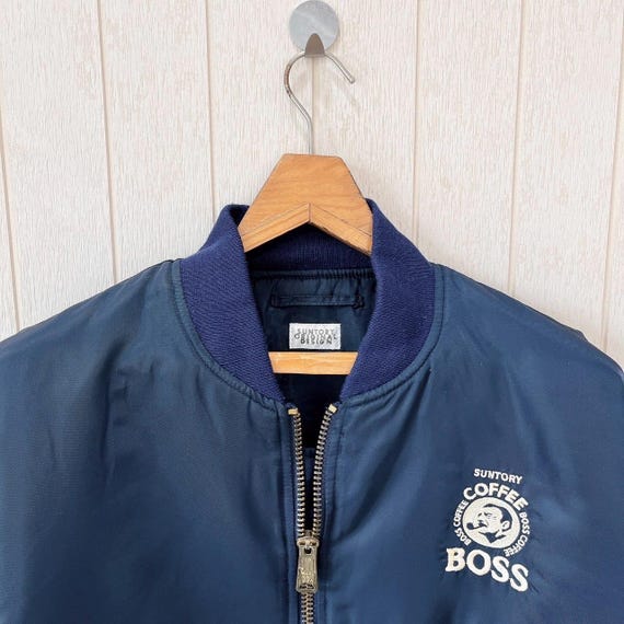 SUNTORY COFFEE BOSS ナイロンスタジャン 90s ビンテージ Vintage 90s Suntory Coffee Boss Jacket Varsity Reversible