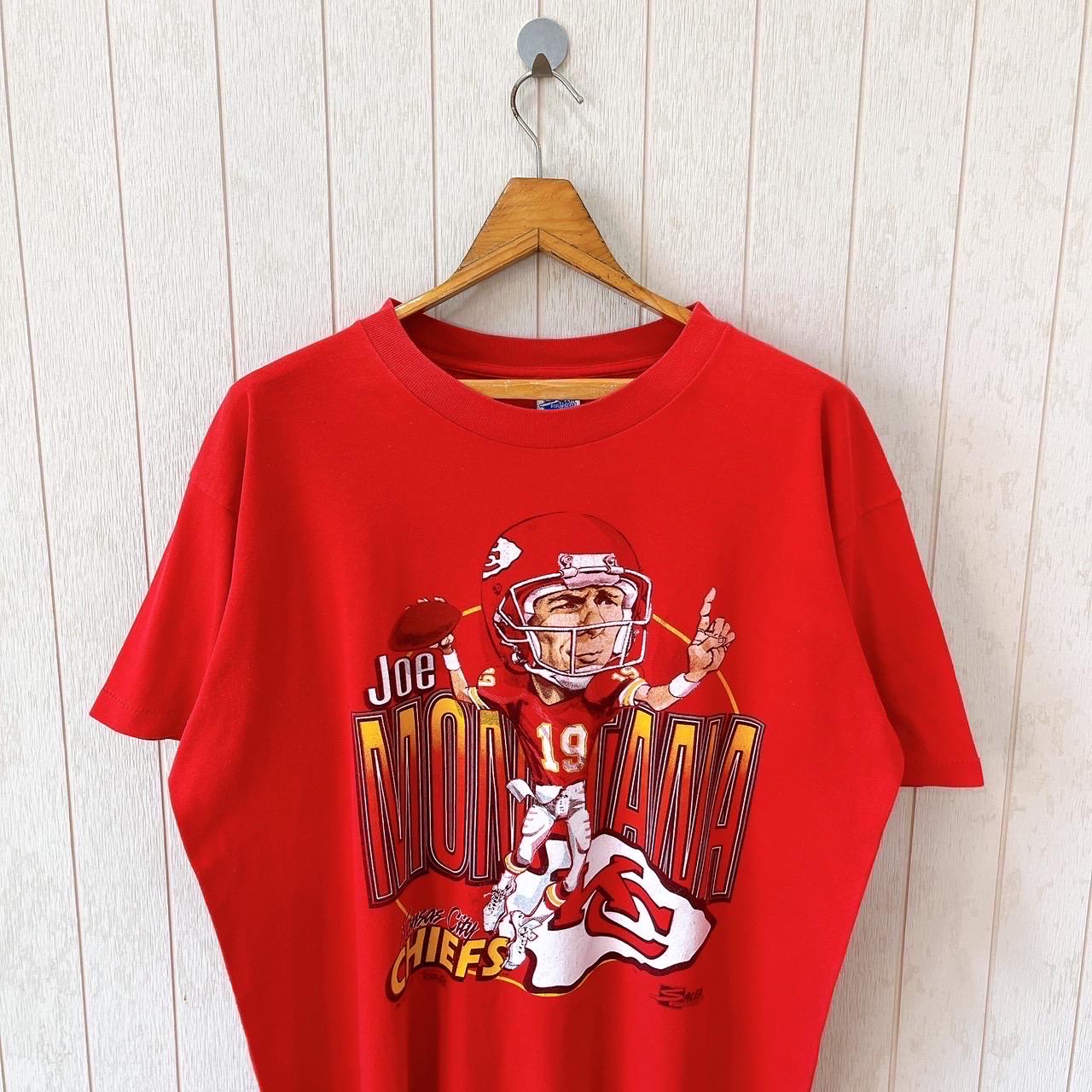 90年代ヴィンテージ カンザスシティ・チーフス Tシャツ：ジョー 