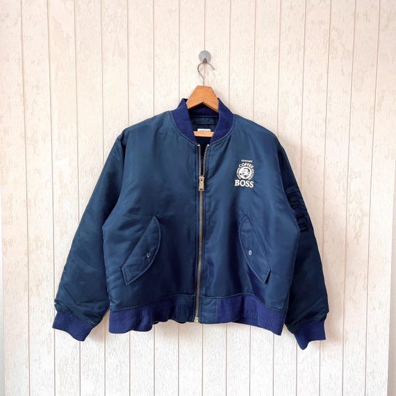 Vintage 90s Boss Coffee Bomber Jacket - Suntory Design, Size L - Etsy