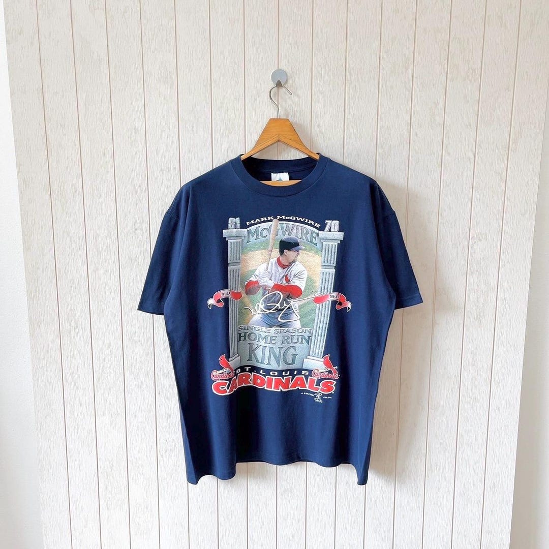 週末セールChampionRAMS 66 ユニフォーム LサイズビンテージUSA Vintage 1990s Mark Mcgwire/ ST. Louis Cardinals MLB T-shirt/ Tour