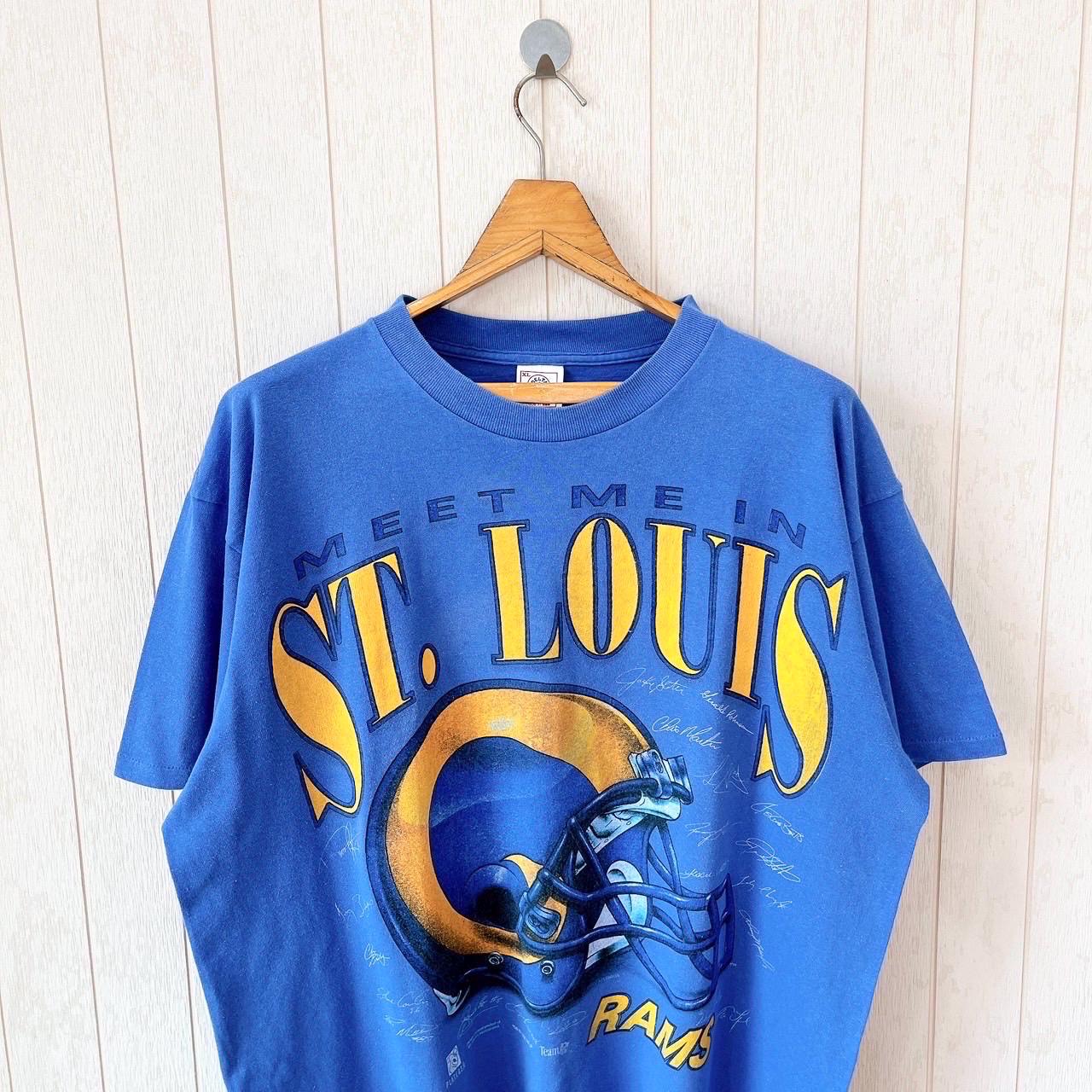 希少 90s NFL ラムズ ST.LOUIS RAMS レザースタジャン XL 希少 90s NFL