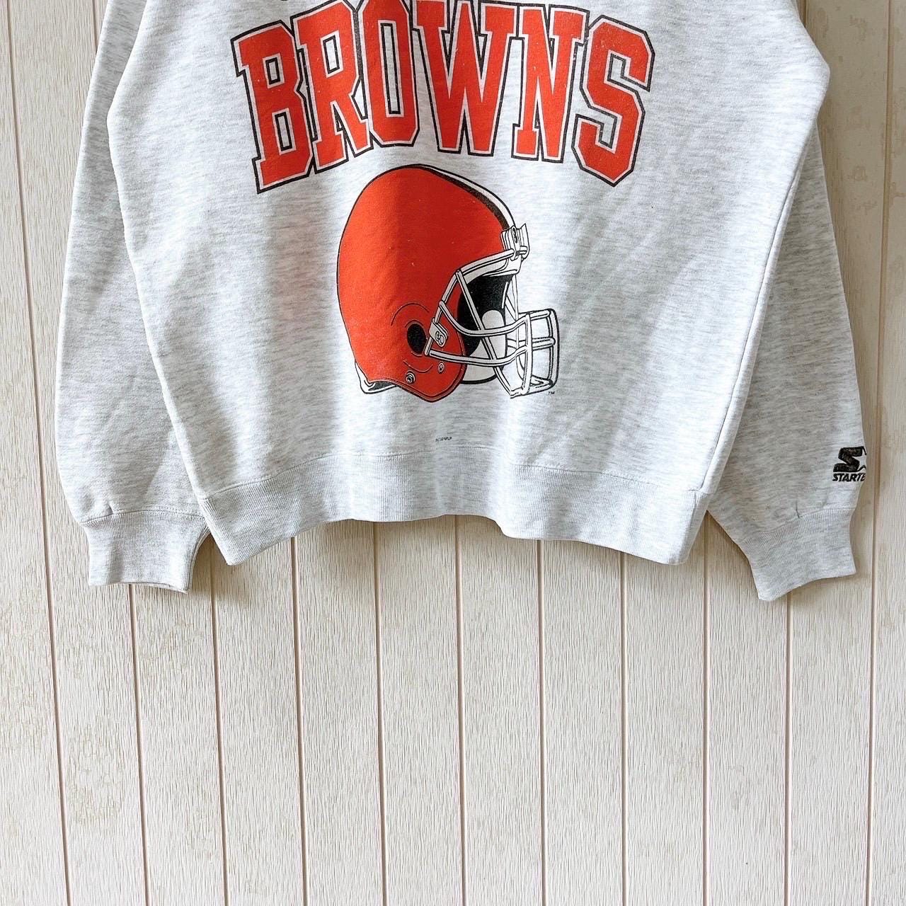 Vintage 90s Cleveland Browns Starter Sweatshirt - NFL Gray Size M 