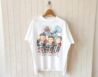 Vintage 1990s Philadelphia Flyers T-Shirt/ NHL/ Caricature/ All American Wear/ USA/ size L