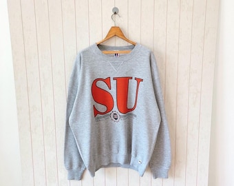 Vintage 90s New York Yankees Sweatshirt: Russell MLB Blue XL