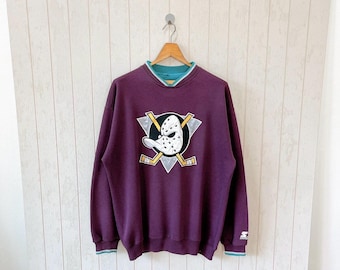 Vintage 1990s Mighty Ducks sweatshirt/ Anaheim NHL/ Starter/ size M