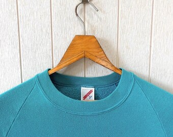 Vintage 80s Charlotte Hornets Sweatshirt: Jerzees NBA Blue