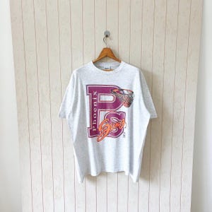 Vintage 90s Phoenix Suns T-Shirt: NBA Gray Tee, Size XL