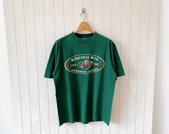 Vintage 2000s Minnesota Wild t-shirt/ NHL/ Majestic/ size M