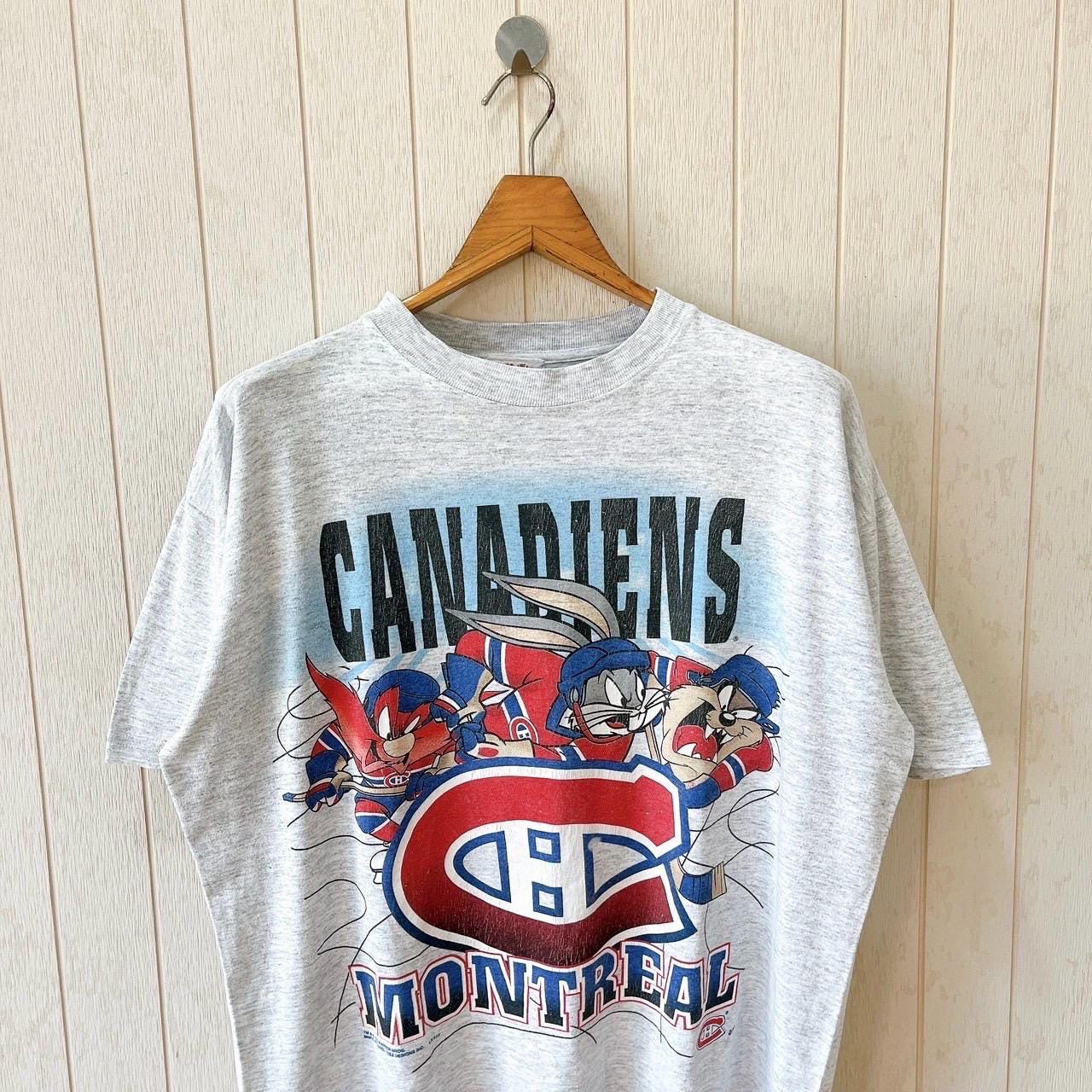 Vintage 1990s Looney Tunes X Montreal Canadiens NHL T-shirt/ Novel