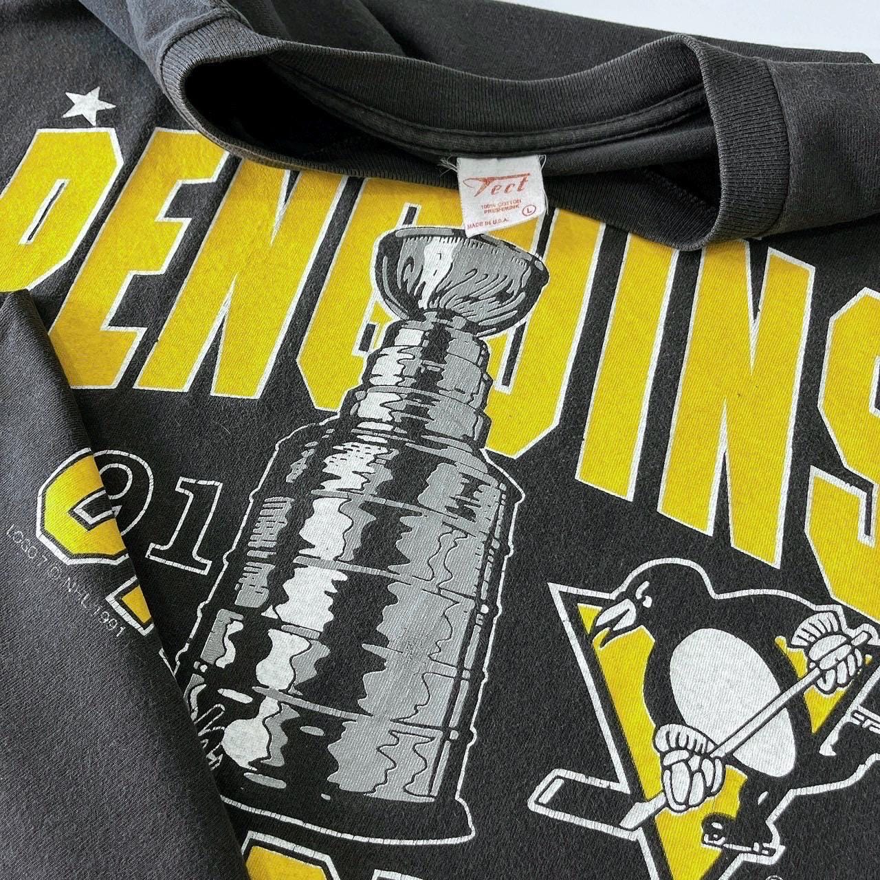 ヴィンテージ 90年代 ピッツバーグ ペンギンズ Tシャツ：1991 NHL T 