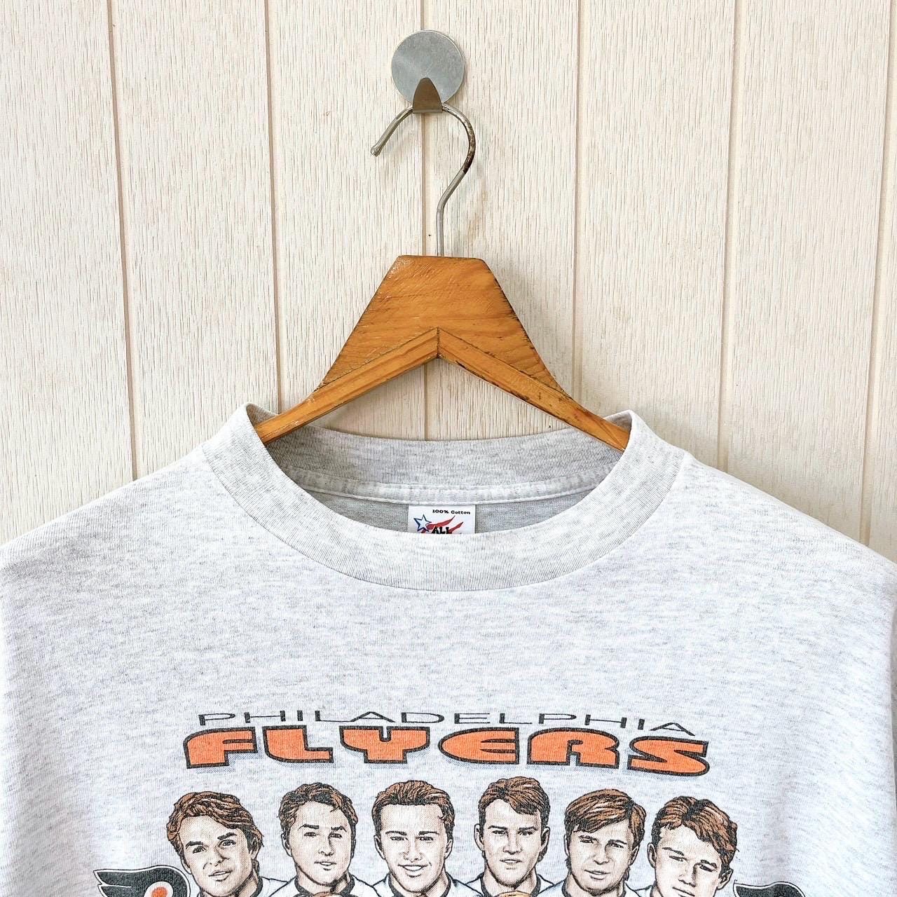 Vintage 1990s Philadelphia Flyers T-shirt/ NHL/ Caricature/ All