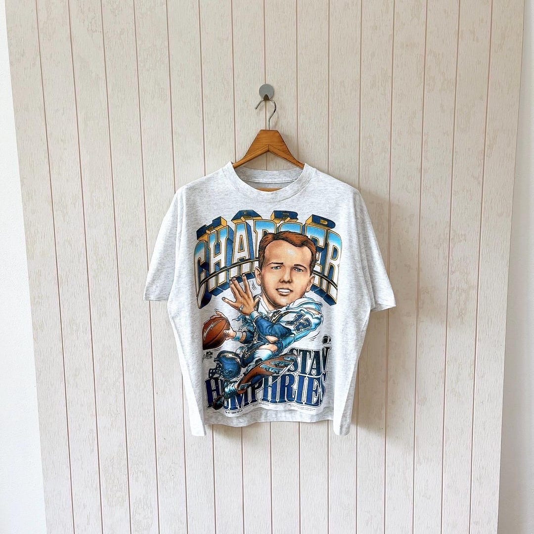 Vintage 1990s San Diego Chargers Cropped T-shirt/ Stan Humphries